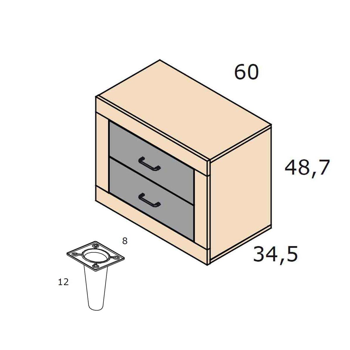 Capçal + 2 tauletes model BENIPARRELL.