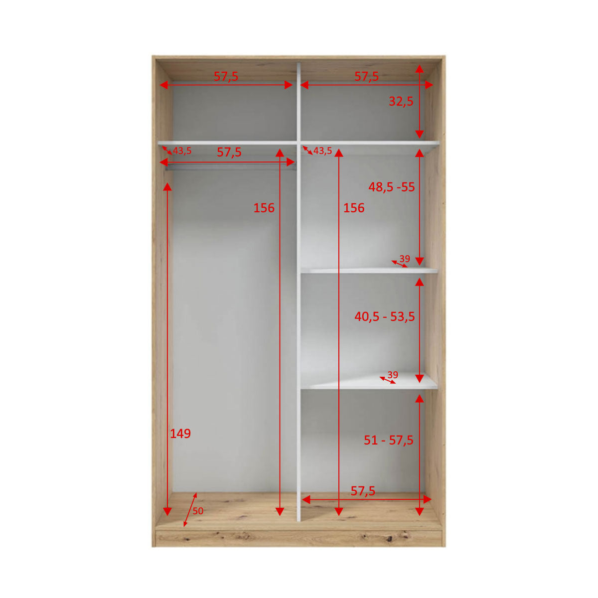 Armari amb portes corredisses model SAGUNT.